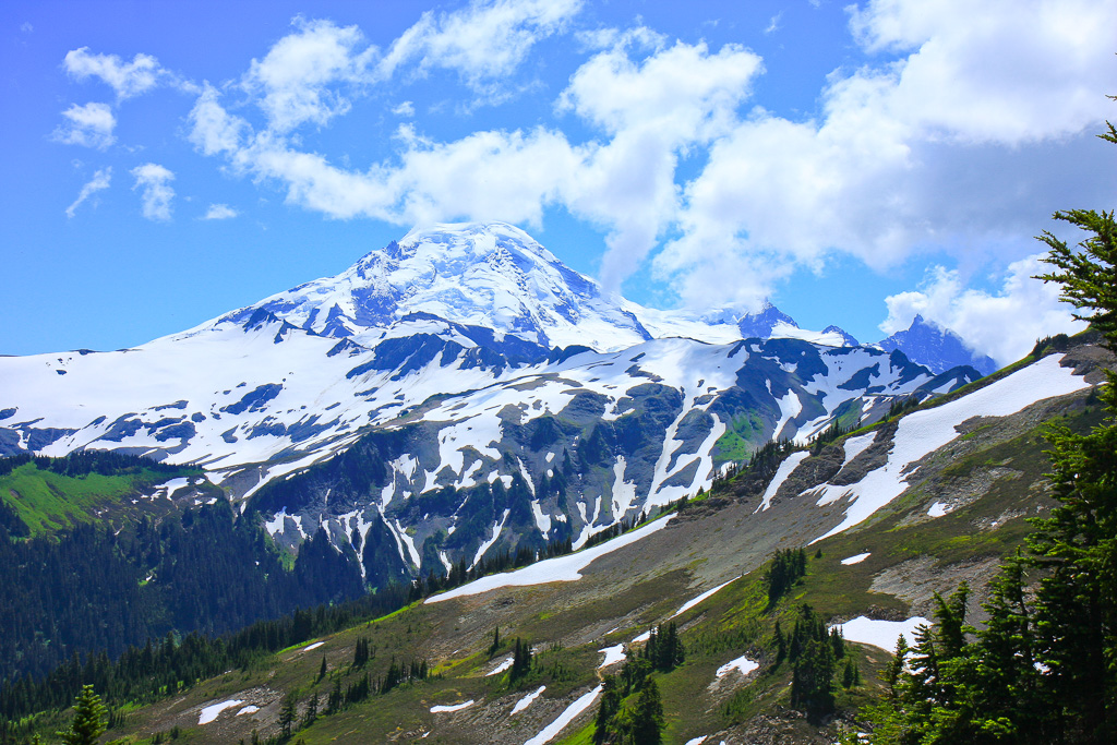 Cloudy sky and Baker - Skyline Divide