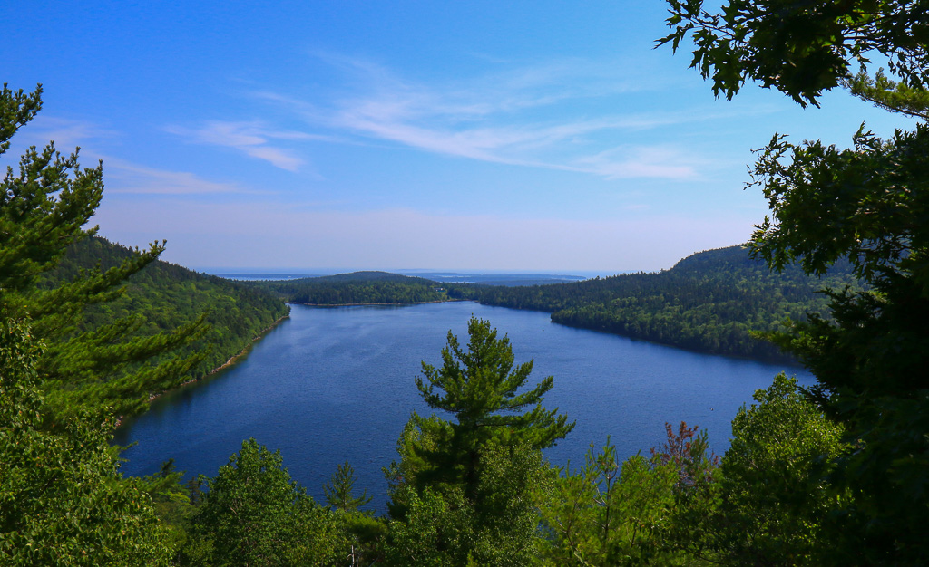 First view of Jordan Pond - South Bubble