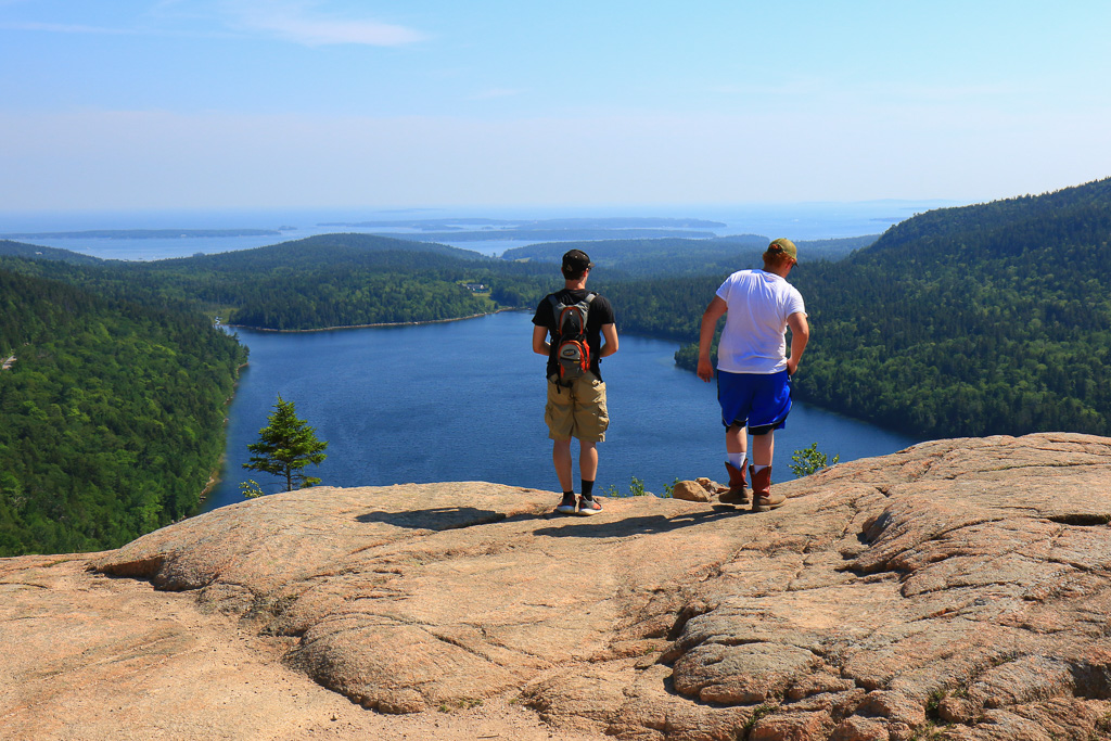 Jinx and Red take in the view from the summit - South Bubble