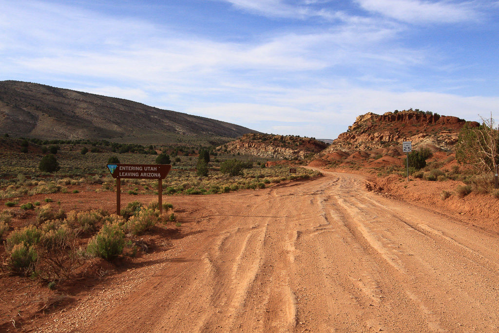 Utah/Arizona border along House Rock Valley Road - Vermillion Cliffs National Monument, Arizona