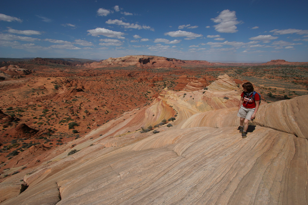 Climbing to Top Arch - The Wave