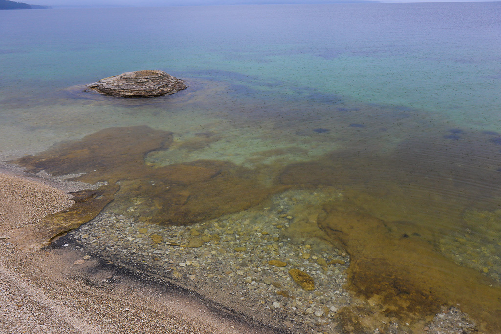 Fishing Cone and Yellowstone Lake - West Thumb Geyser Basin