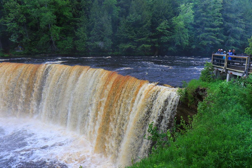 Falls and NBH Crew on the brink - Tahquamenon Falls, Michigan 2017